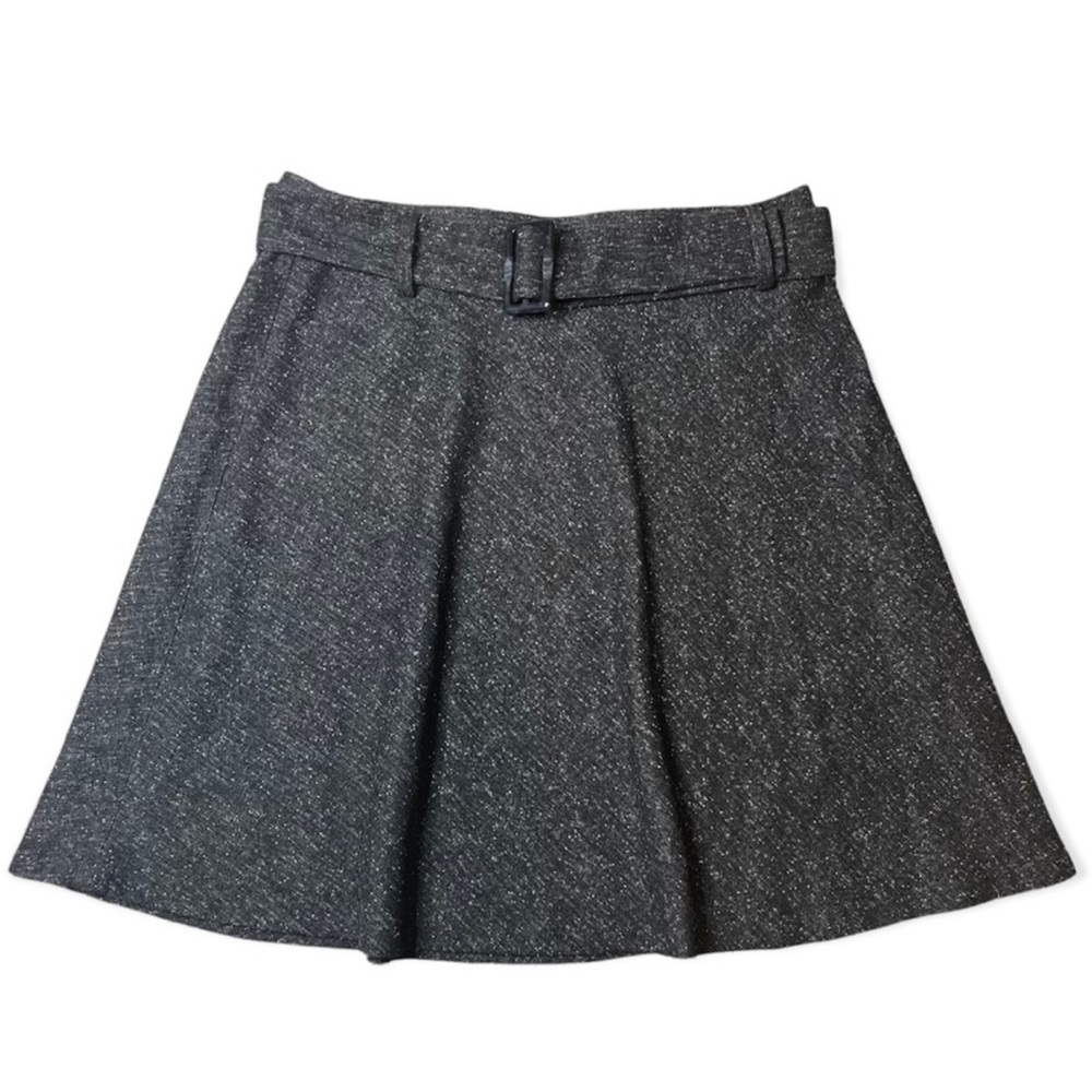 Loft Women's Charcoal‎ Gray A-Line Skater Skirt​​​​